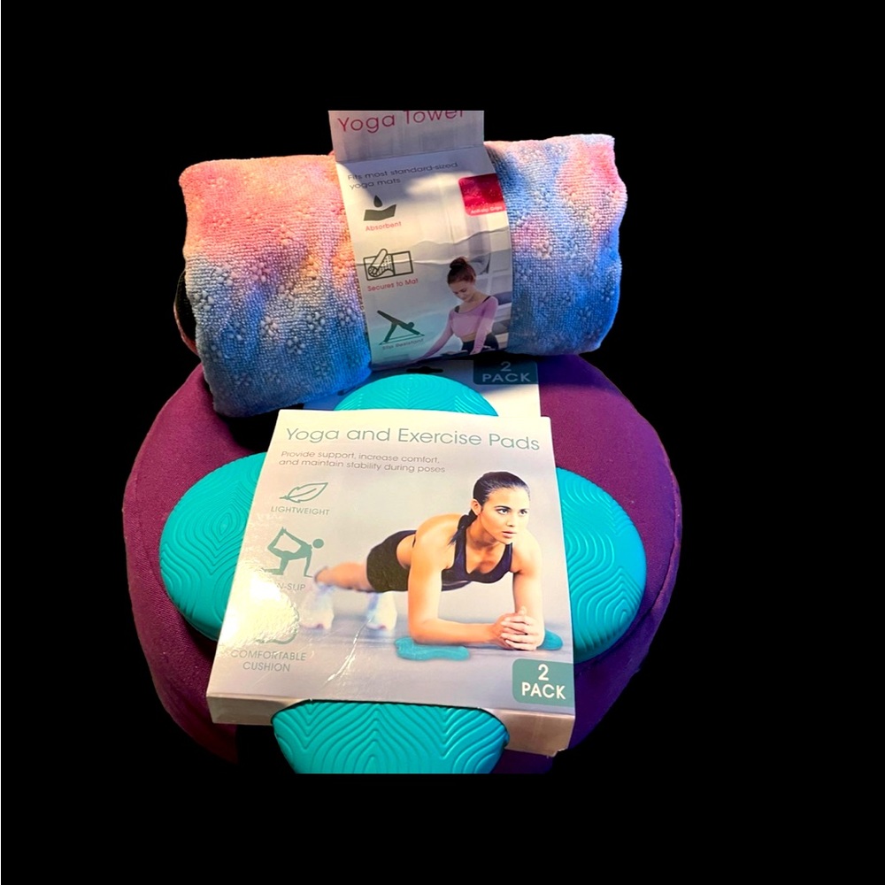 Yoga Non Slip Towel and Foam Cushions